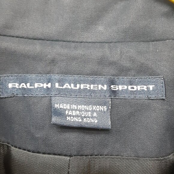 RALPH LAUREN SPORT Navy Blue 100% Cotton one button blazer Women's size 10 - Picture 4 of 13
